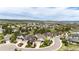 Wide angle view of homes in a neighborhood with mountain views at 2115 Holmby Ct, Castle Rock, CO 80104
