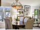 Elegant dining room with designer lighting and ample seating at 74 Blue Heron Dr, Greenwood Village, CO 80121