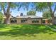 Spacious backyard featuring a large lawn area and mature trees for privacy at 1637 S Stuart St, Denver, CO 80219