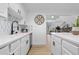 Clean, well-lit kitchen with white cabinets, light countertops, and modern fixtures at 12054 E 3Rd Ave, Aurora, CO 80011
