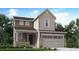 Charming two-story home featuring a two-car garage and covered front porch, blending modern design with inviting curb appeal at 662 N Clubview St, Watkins, CO 80137