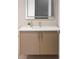 Bathroom vanity with sleek countertop, modern sink, and neutral-toned cabinets at 2160 Folsom St, Boulder, CO 80302