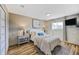 Comfortable bedroom with modern decor, wood floors, and ample natural light at 6376 S Estes St, Littleton, CO 80123
