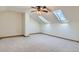 Bedroom features a ceiling fan, skylights and neutral carpeting at 2585 E Egbert St, Brighton, CO 80601