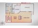 Main level floor plan featuring kitchen, living room, and dining room at 2713 W Long Dr # C, Littleton, CO 80120