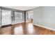 Inviting living room with hardwood floors and abundant natural light, perfect for comfortable everyday living at 3016 S Grape Way, Denver, CO 80222