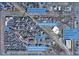 Aerial view showcases community amenities: clubhouse, pool, playground, gate, light rail and nearby Safeway and retail at 3260 E 103Rd Pl # 912, Thornton, CO 80229