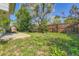 The backyard has a wood fence and luscious green grass at 16623 E Asbury Pl, Aurora, CO 80013
