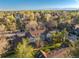 An aerial view of a cozy neighborhood with mature trees, manicured lawns, and well-maintained houses at 1239 S Flower Cir # C, Lakewood, CO 80232
