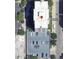 Birds-eye view of the Governor's Park Condominiums with parking and nearby street at 777 N Washington St # 508, Denver, CO 80203