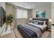 Comfortable bedroom with soft carpet, stylish decor, and a soothing color palette for relaxation at 10061 Apollo Bay Way, Highlands Ranch, CO 80130