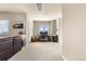 Spacious bonus room featuring neutral carpet, recessed lighting, and natural light at 4473 Echo Dr, Larkspur, CO 80118
