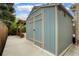 Exterior view of garden shed in backyard with a view of patio at 4994 S Independence Way, Littleton, CO 80123