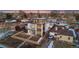 Aerial view of a modern home, showcasing its unique design with rooftop deck and surrounding neighborhood at 2720 N Saint Paul St, Denver, CO 80205
