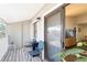 Balcony with seating and sliding glass doors to the living area at 18391 E Kepner Pl # 205, Aurora, CO 80017