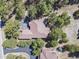 Aerial view of a roof, trees and a driveway at 670 Independence Dr, Larkspur, CO 80118