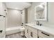 Modern basement bathroom with a clean, updated design at 2664 S Cherokee St, Denver, CO 80223