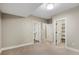 Spacious basement bedroom with ample closet space and neutral decor at 2664 S Cherokee St, Denver, CO 80223