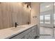 Double vanity bathroom with modern fixtures and a sleek design at 9719 Canyon Wind Pt, Parker, CO 80138