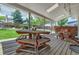 Back porch with outdoor dining and seating, perfect for enjoying the landscaped backyard at 13323 Birch Cir, Thornton, CO 80241