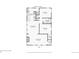 First floor plan showing entry, living room, dining room, kitchen, two bedrooms and bathroom at 1209 Harrison St, Denver, CO 80206
