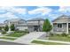 Attractive two-story home with stone accents, gray siding, and a large garage, set on a well-maintained lawn at 3453 Pacific Peak Dr, Broomfield, CO 80023