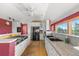 Bright kitchen features a gas range, granite countertops, and views at 30999 Kootney St, Elizabeth, CO 80107