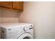 Laundry area showing a modern LG washing machine at 23612 Pondview Pl # A, Golden, CO 80401