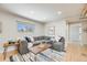 Cozy living room with a comfortable sectional sofa, stylish decor, and bright natural light from the large window at 5895 S Huron St, Littleton, CO 80120