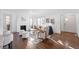 Bright living room featuring hardwood floors and a fireplace at 2068 Jasmine St, Denver, CO 80207
