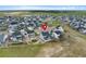 Aerial view of property displaying neighborhood location within community and surrounding landscape at 1172 Elbridge Cir, Elizabeth, CO 80107