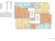 Detailed floor plan showcasing the layout of the home with bedrooms, bathrooms, and living spaces at 1543 Glencoe St, Denver, CO 80220
