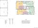 Detailed floor plan layout showcasing the dimensions and arrangement of rooms in units A and B at 1543 Glencoe St, Denver, CO 80220