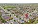 Aerial view of neighborhood featuring well-maintained homes, streets, and yards at 2510 E 160Th Pl, Thornton, CO 80602