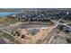Aerial view of the community bike park, located in a residential community with ponds and walking paths nearby at 5659 Viewpoint Ave, Firestone, CO 80504