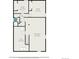 Layout of the home's basement with rec room, bathroom, utility room, and dimensions included at 9561 W Wesley Dr, Lakewood, CO 80227