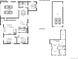 Detailed floor plan showcasing layout of main floor, basement and detached garage at 2262 Ammons St, Lakewood, CO 80214