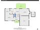 Detailed floorplan of a home showcasing kitchen, dining, living, deck, and garage spaces at 6527 S Yarrow Way, Littleton, CO 80123