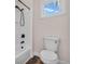 Clean and modern bathroom with a shower and black hardware at 154 Falcon Cir, Mead, CO 80542