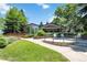 Community hot tub with well maintained landscaping and a cozy place to relax and unwind at 3825 Canyon Ranch Rd # 203, Highlands Ranch, CO 80126