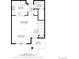 Detailed floorplan showcasing the layout of the kitchen, dining area, living room, and bath at 9758 Laredo St # 37C, Commerce City, CO 80022