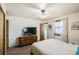 Bright bedroom with a ceiling fan and lots of natural light coming from the window at 273 S 13Th Ave, Brighton, CO 80601