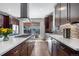 Modern kitchen with stainless steel appliances, a large island, and plenty of cabinet space at 4557 Stuart St, Denver, CO 80212