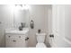 Modern bathroom with updated sink and fixtures at 3423 W Walsh Pl, Denver, CO 80219