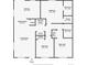Detailed floor plan showcases the layout, dimensions, and relationships between the living spaces at 3423 W Walsh Pl, Denver, CO 80219