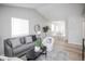 Bright living room with vaulted ceilings, modern decor, and lots of natural light at 3423 W Walsh Pl, Denver, CO 80219
