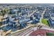 Aerial view highlighting the community's contemporary townhomes and well-planned layout at 2446 W 167Th Ln, Broomfield, CO 80023