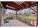 Covered back patio overlooking a well-maintained backyard and landscaping at 10830 Claire Ln, Northglenn, CO 80234