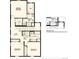 Second-floor plan featuring the main bedroom, bedrooms two and three, loft and bathrooms at 28428 E 8Th Pl, Watkins, CO 80137