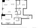 Detailed floor plan showcasing layout with labeled rooms and dimensions for easy visualization of the home at 400 E 3Rd Ave # 305, Denver, CO 80203